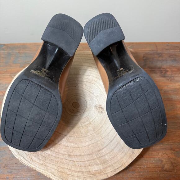 Vintage Tan 90’s Y2K platform Loafers Oxfords Tan Spice Girlies - Picture 8 of 11